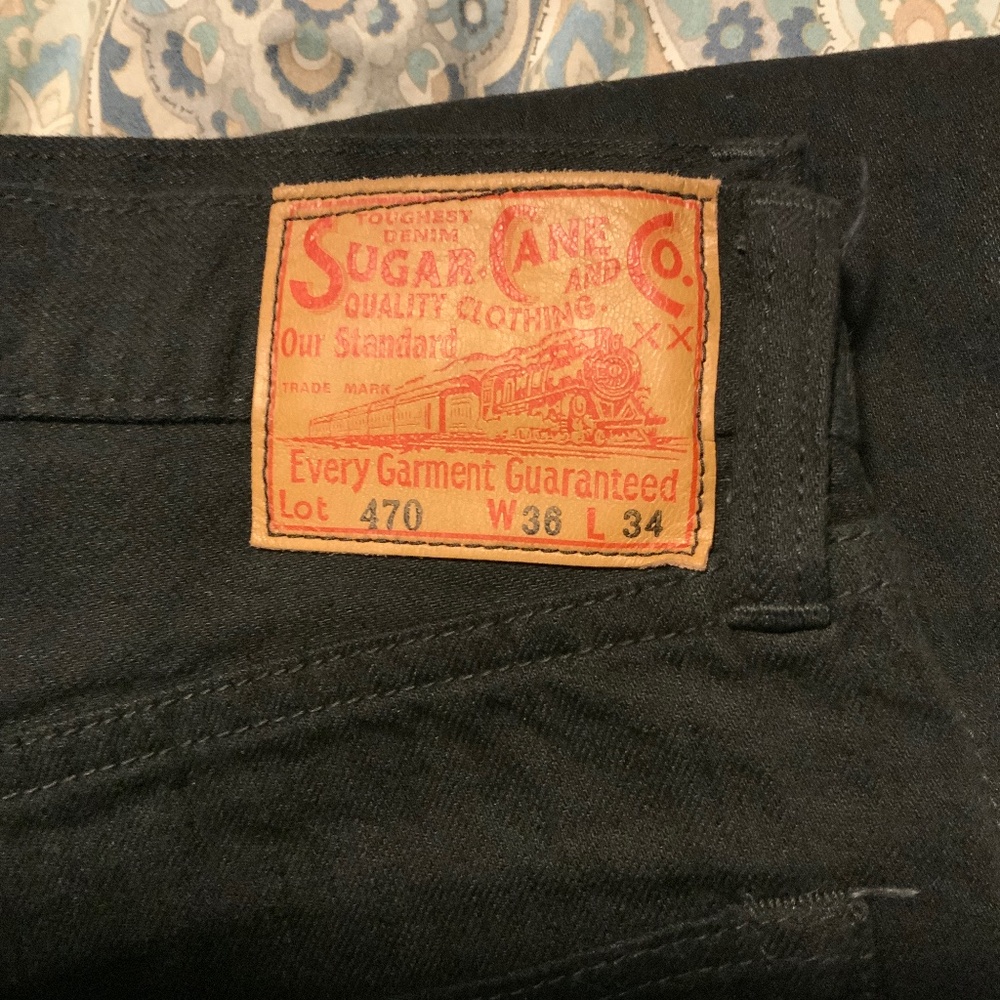 Sugarcane 1947 type 3 size 34 men’s black selvedge jean